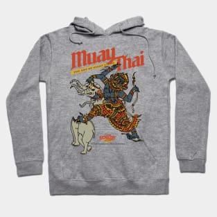 Vintage Tattoo Sak Yant Muay Thai Tha Art of Eight Limbs Hoodie